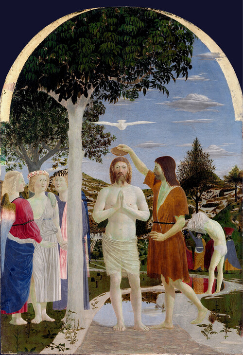 Il battesimo di Gesù di Piero della Francesca
