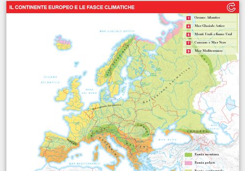 Il continente europeo e le fasce climatiche