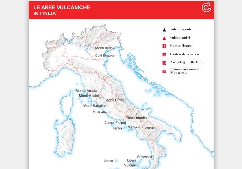 Le aree vulcaniche in Italia