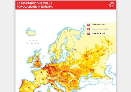 La distribuzione della popolazione in Europa