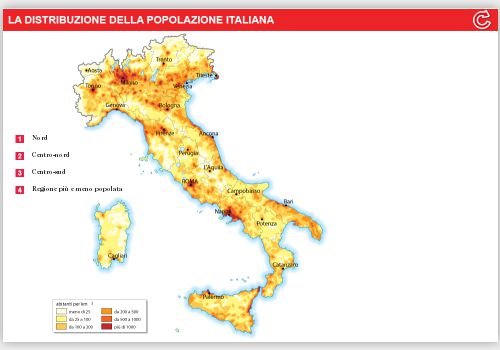 La distribuzione della popolazione italiana