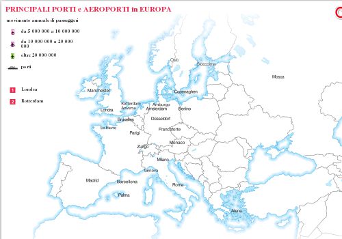 Principali porti e aeroporti in Europa