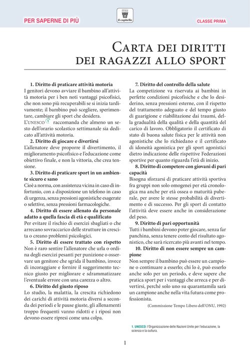 Carta dei diritti dei ragazzi allo sport