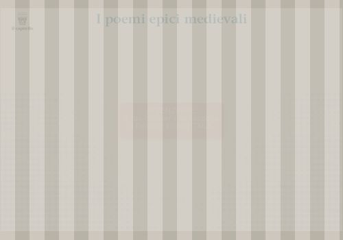 I poemi epici medievali - Mappa concettuale