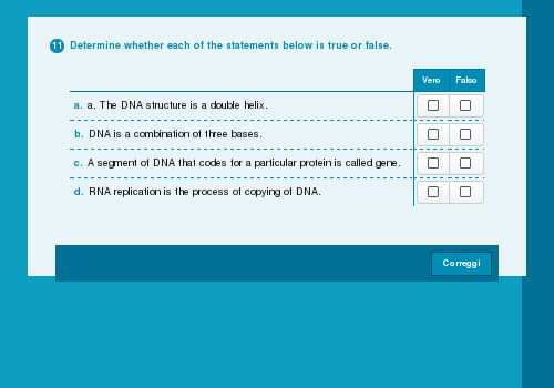 Il DNA e i geni - Che cosa sai fare? - Esercizio 11