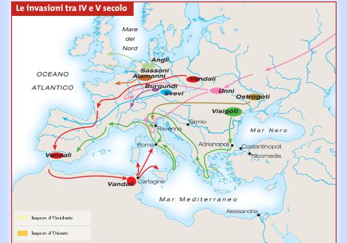 Le invasioni fra il IV e V secolo