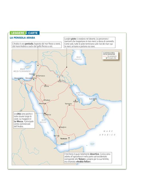 La penisola araba nel VI secolo