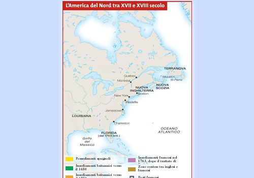 L'America del Nord tra XVII e XVIII secolo