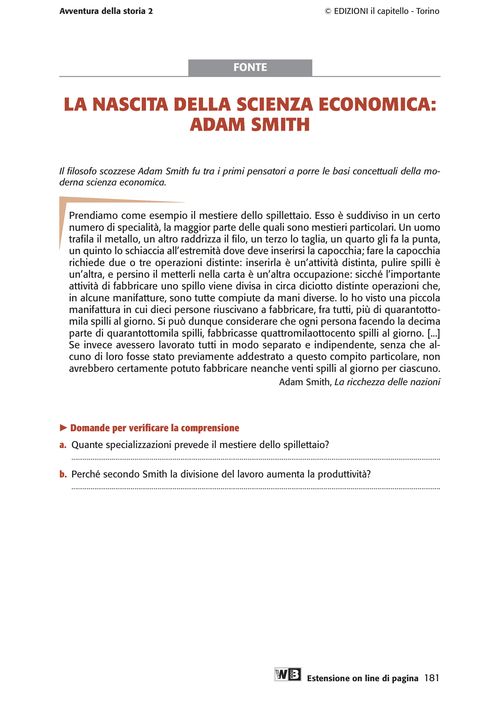 La nascita della scienza economica: Adam Smith