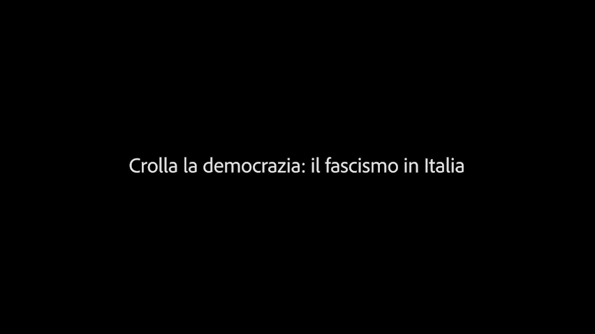Mappa di riepilogo - Crolla la democrazia: il fascismo in Italia