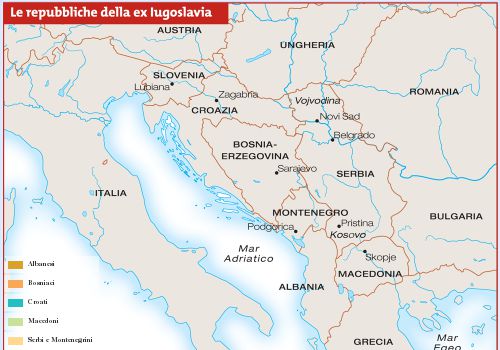 Le repubbliche dell'ex Jugoslavia