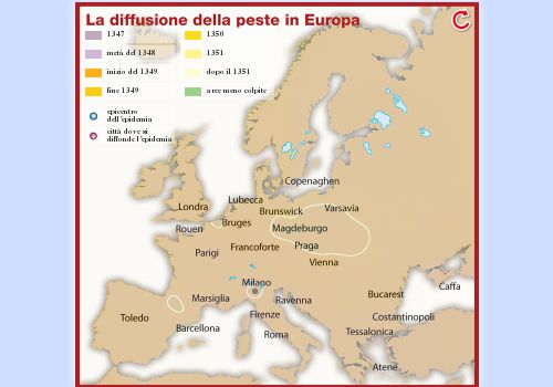 La diffusione della peste in Europa