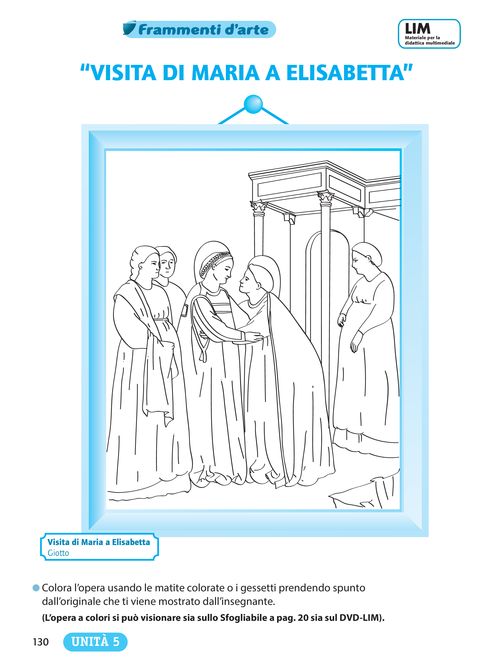 Visita di Maria a Elisabetta - La pagina da disegnare