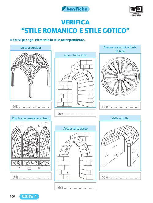 Verifica "Stile romanico e stile gotico"