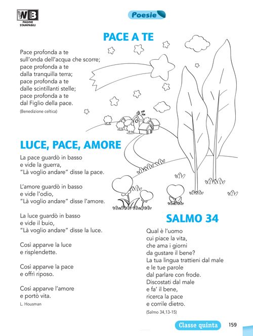 Poese: Pace a te - Luce, pace, amore - Salmo 34