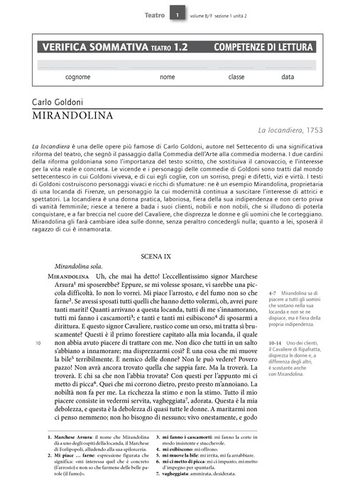 C. Goldoni - La locandiera