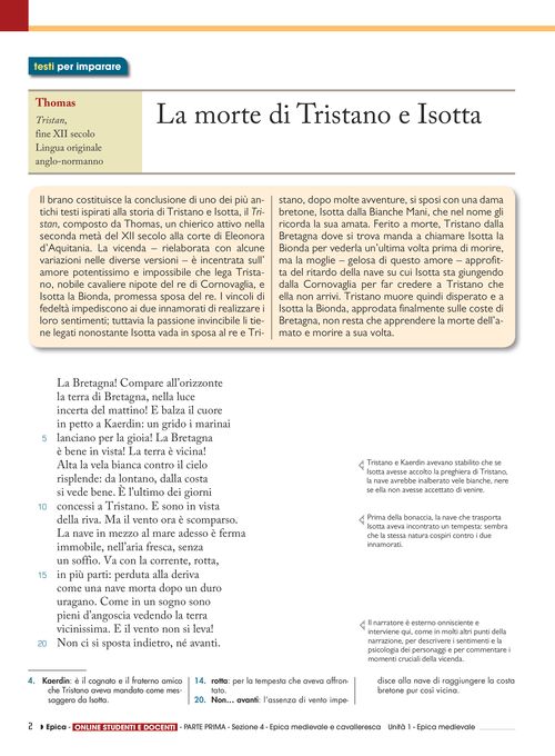Thomas, La morte di Tristano e Isotta