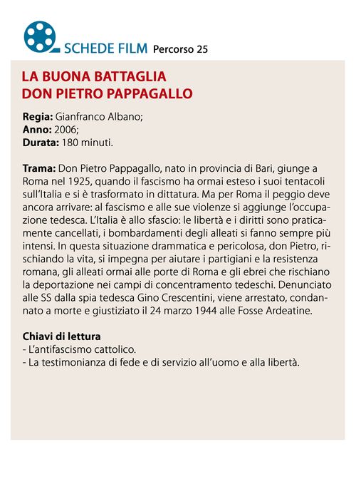 La buona battaglia Don Pietro Pappagallo
