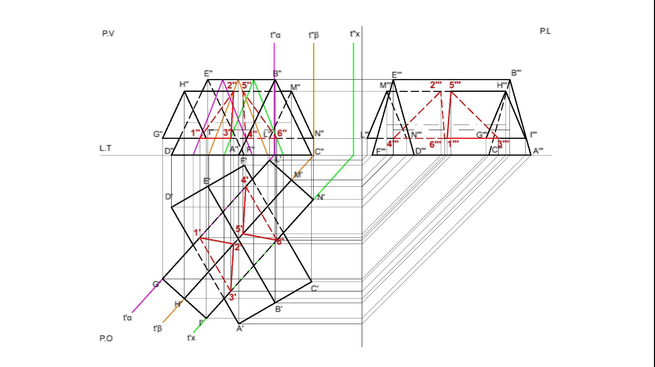 Compenetrazione di due prismi con assi inclinati