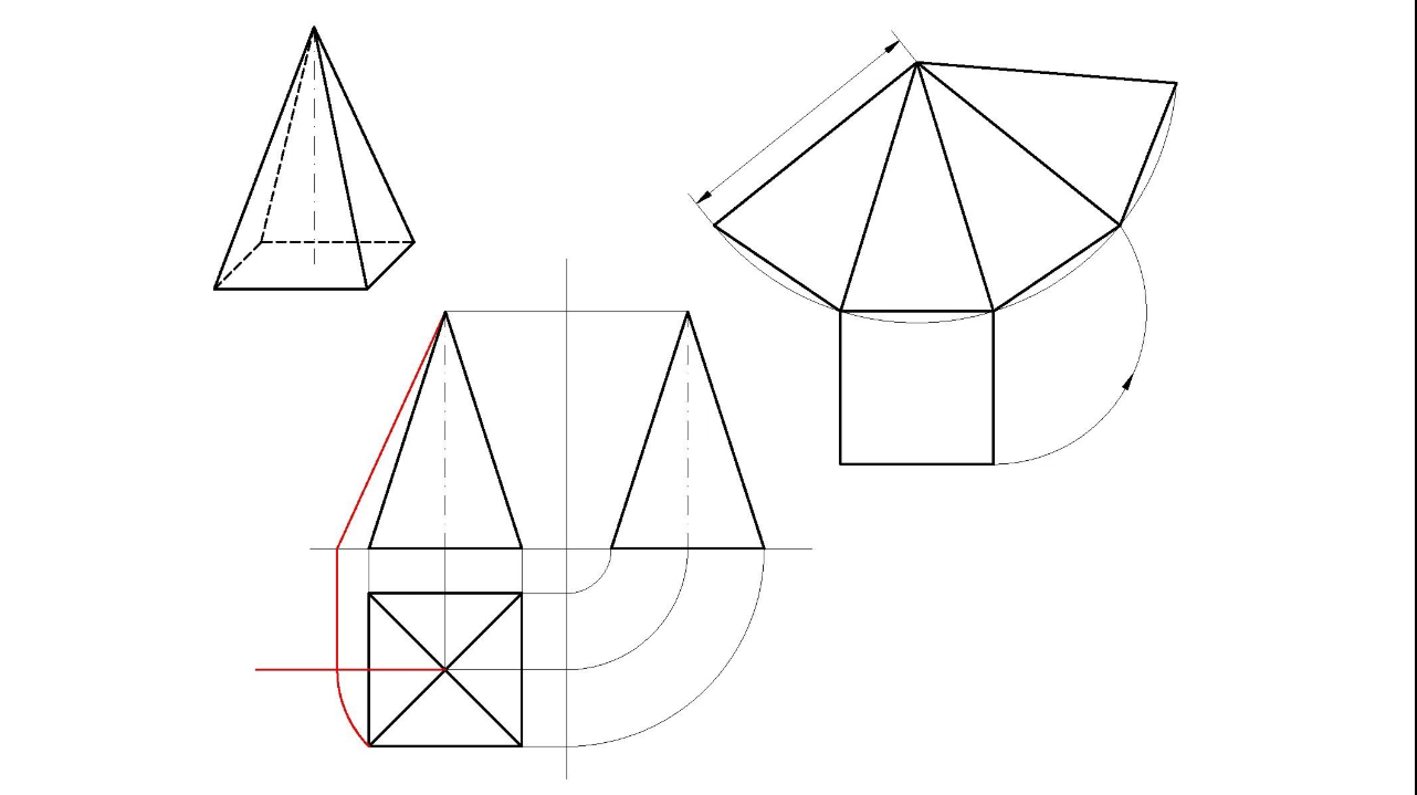 Piramide retta a base quadra