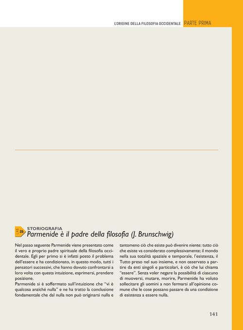 LAB 26 - Parmenide è il padre della filosofia (J. Brunschwig)