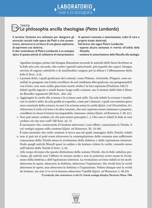 Lab 52 - La philosophia ancilla theologiae (Pietro Lombardo)
