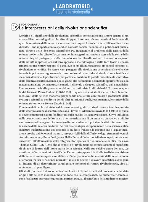 Lab 34 - Le interpretazioni della rivoluzione scientifica