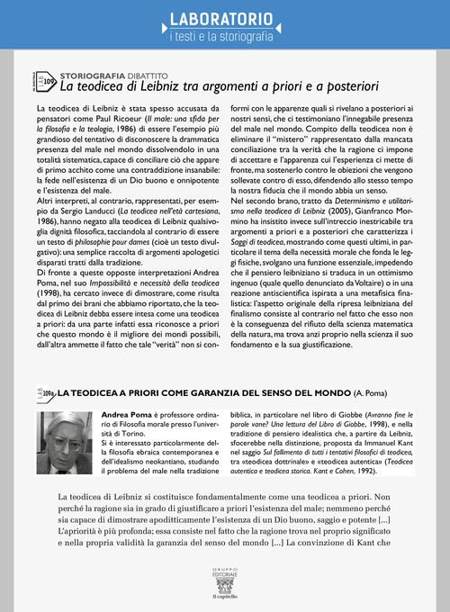 Lab 109 - La teodicea di Leibniz tra argomenti a priori e a posteriori