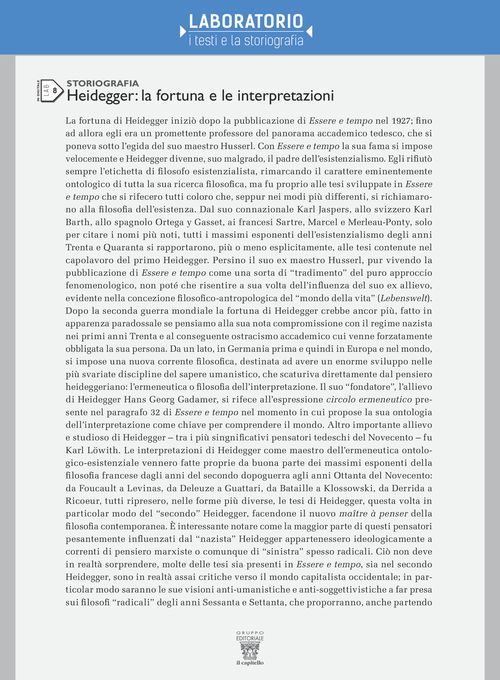 LAB 8 - Heidegger: la fortuna e le interpretazioni