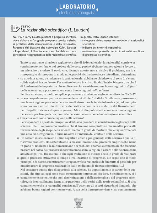 LAB 35 - La razionalità scientifica (L. Laudan)