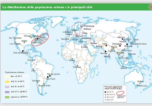 La distribuzione della popolazione urbana e le principali città