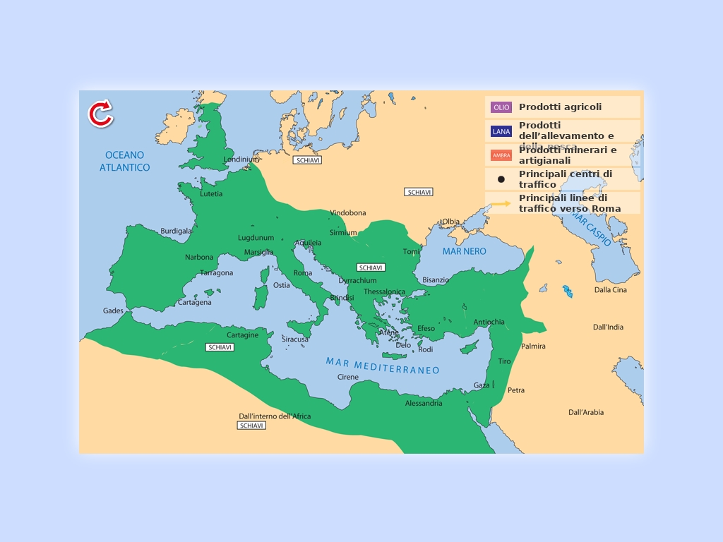 Economia dell’Impero romano e traffi ci commerciali verso Roma