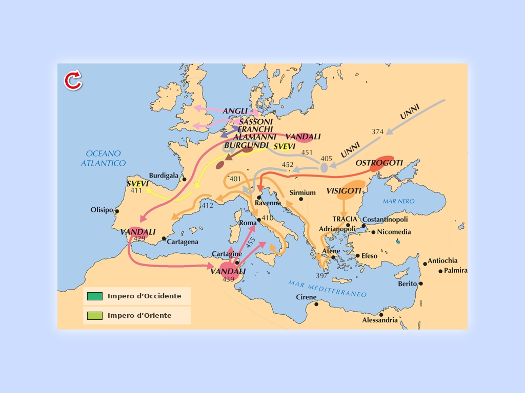 Le invasioni barbariche tra il IV e il V secolo 151