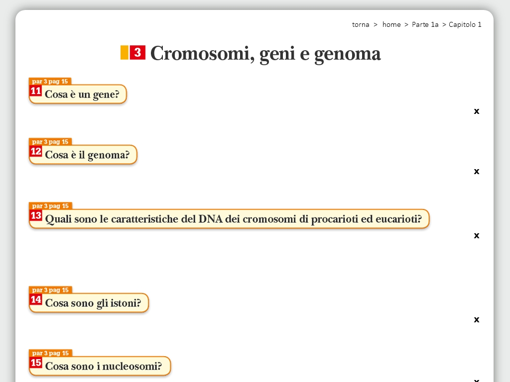 Cromosomi, geni e genoma