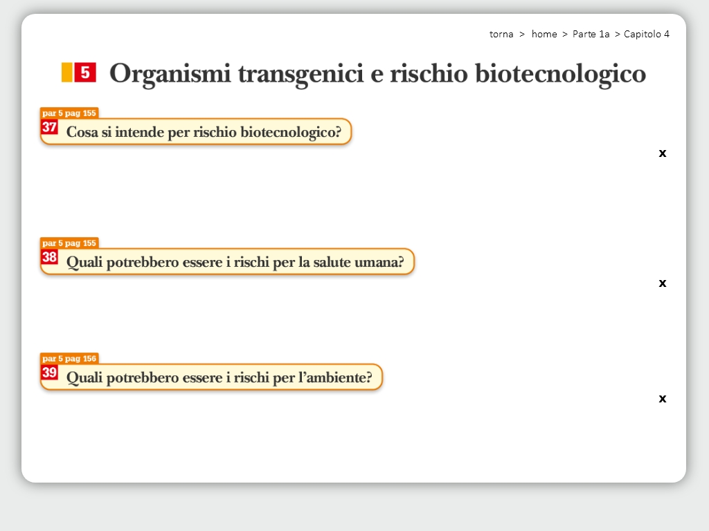 Organismi transgenici e rischio biotecnologico