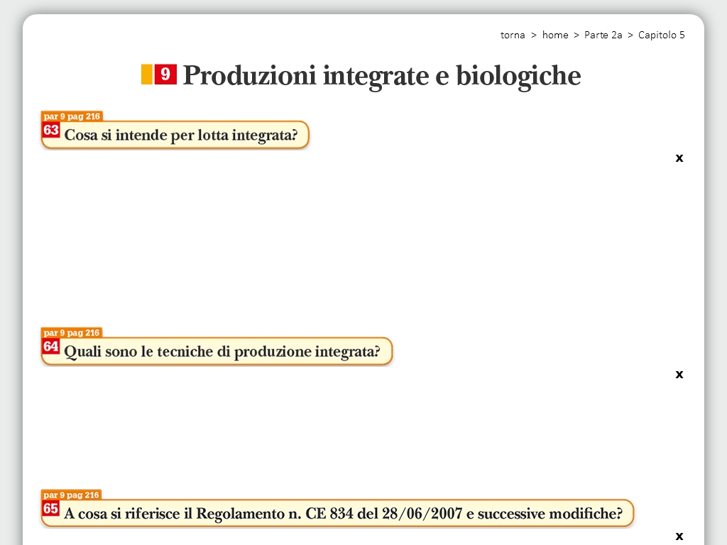 Produzioni integrate e biologiche