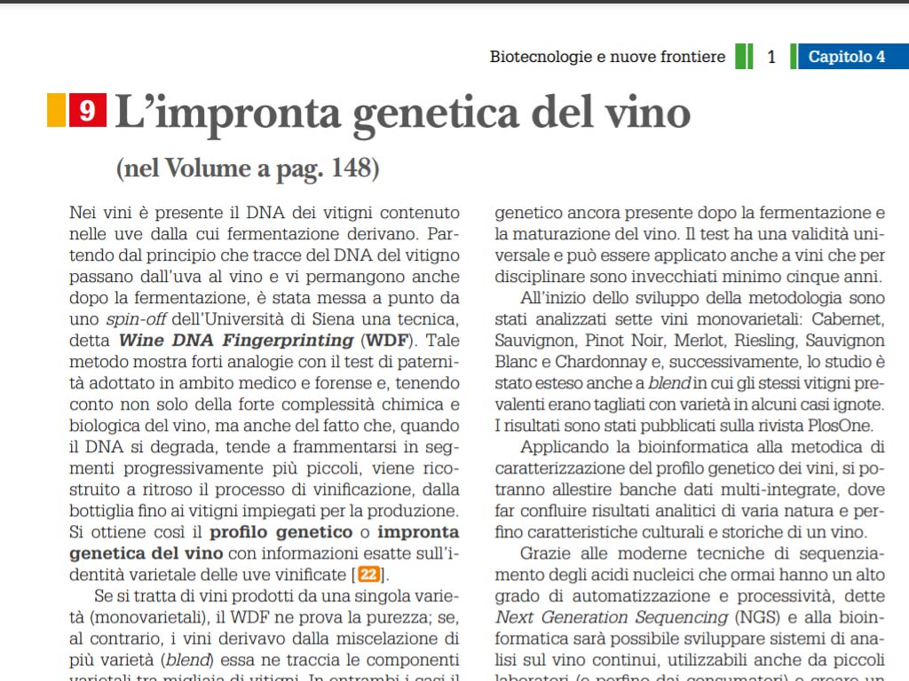 L’impronta genetica del vino
