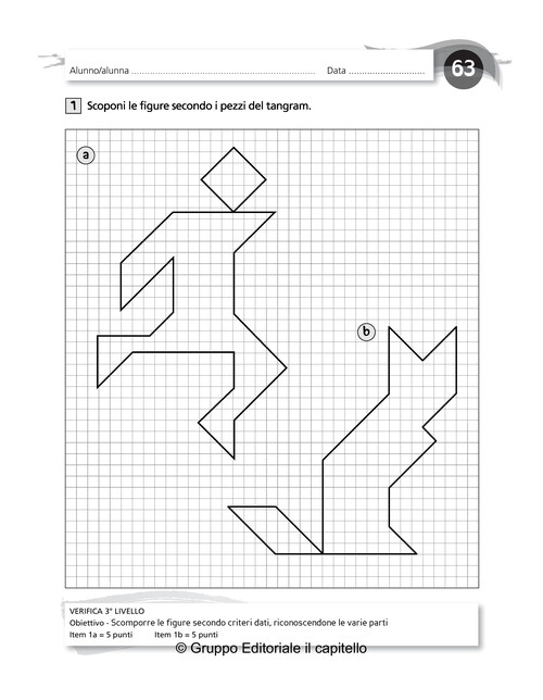 Scoponi le figure secondo i pezzi del tangram.