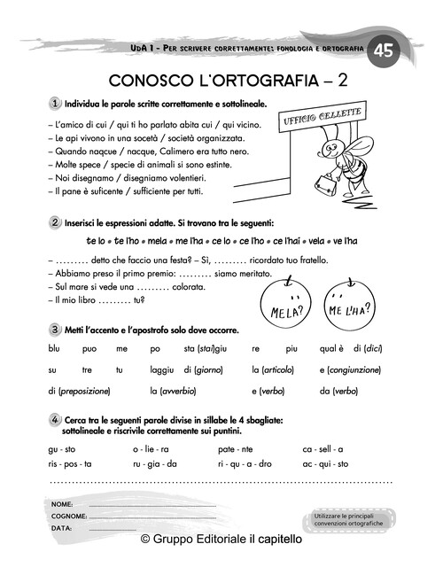 CONOSCO L’ORTOGRAFIA – 2