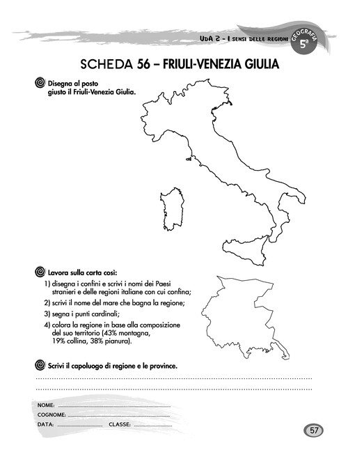 Il Friuli-Venezia Giulia sulla carta