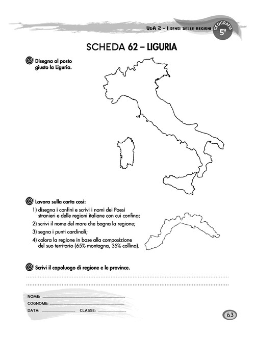 La Liguria sulla carta