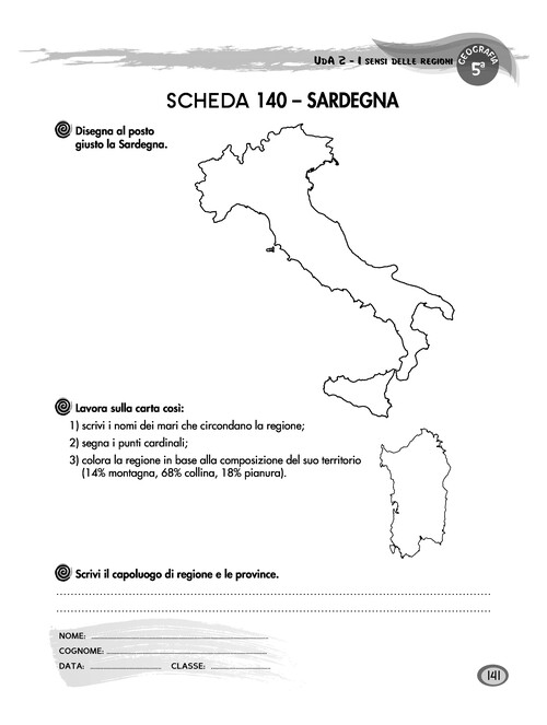 La Sardegna - sulla carta