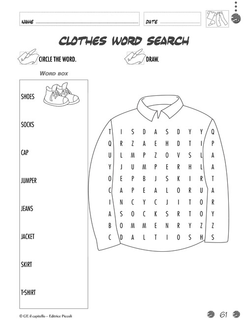 Clothes word search