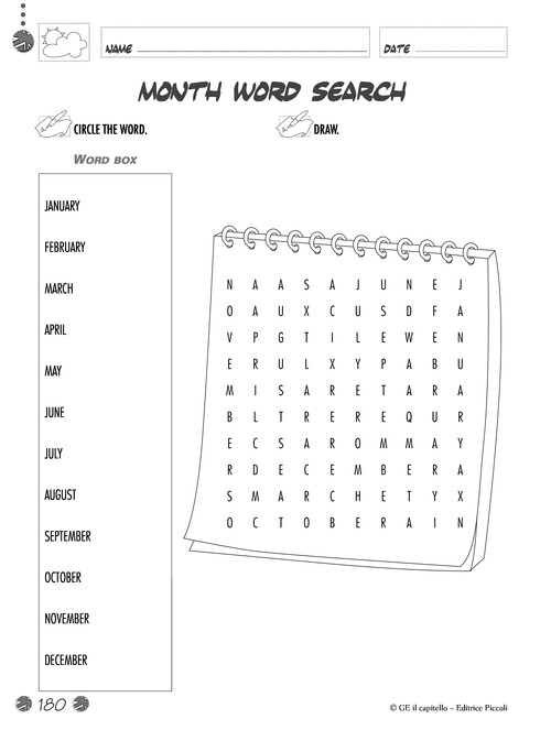 Month word search